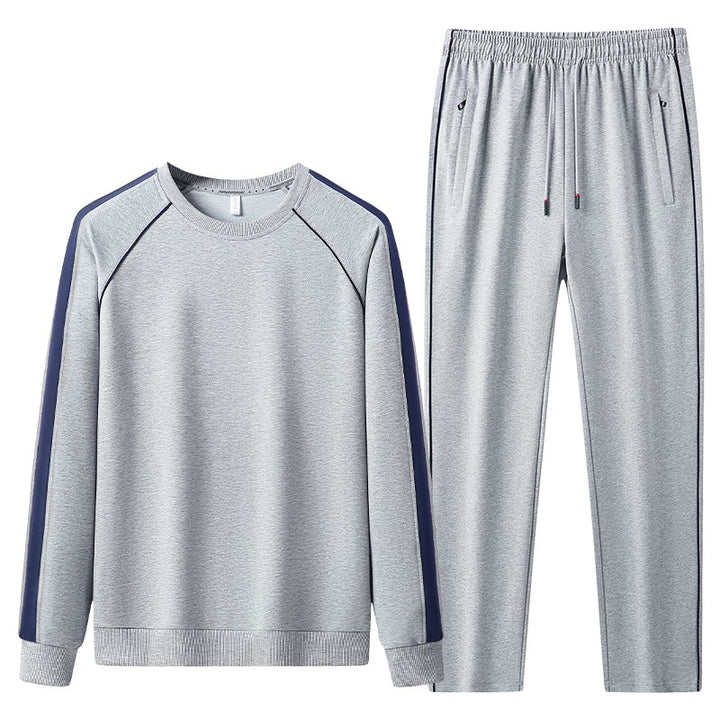 Men's leisure training suit set made of soft jersey with raglan sleeves & elastic drawstring Mune Fashion