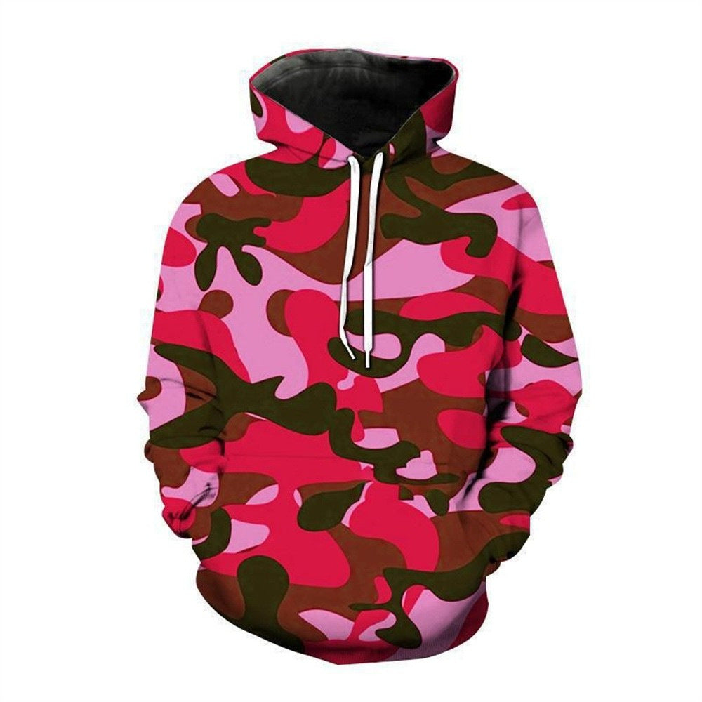 Women's hooded sweatshirt with modern camouflage pattern Mune Fashion