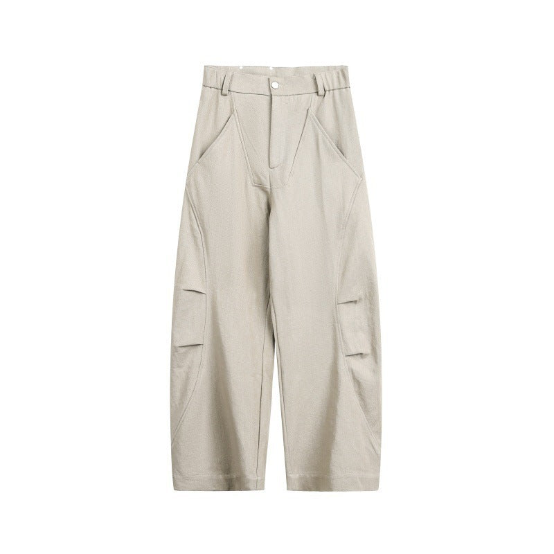 Unisex Wide Cropped Cargo Pants with High Waist and Utility Pockets Mune Fashion