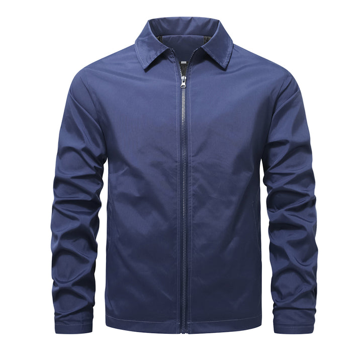 Men's lightweight zip-up jacket with shirt collar windproof functional fabric Mune Fashion
