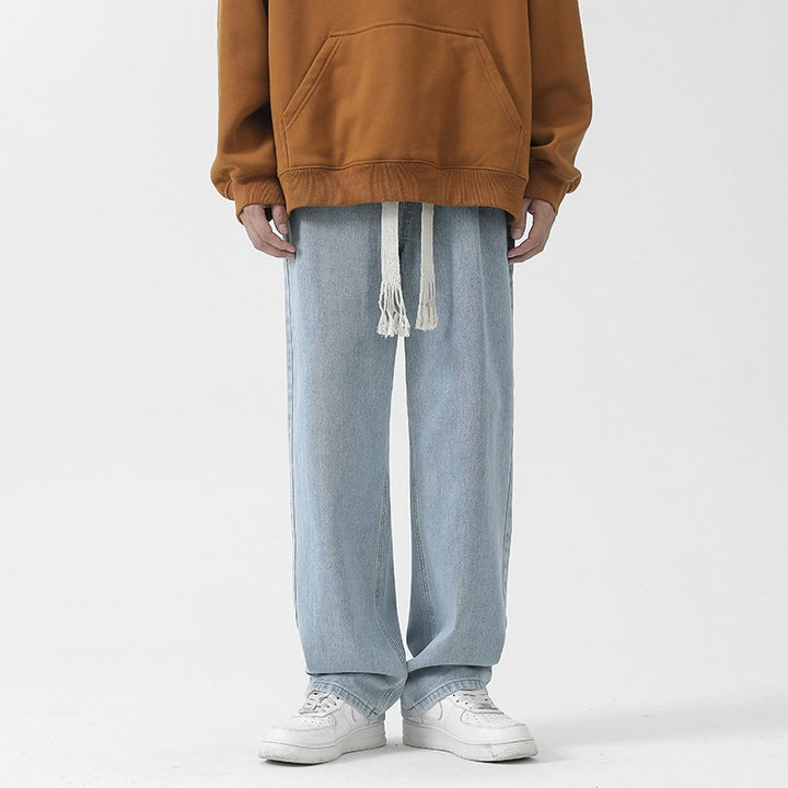 Men's Comfortable and Casual Denim Trousers with Wide Leg Mune Fashion
