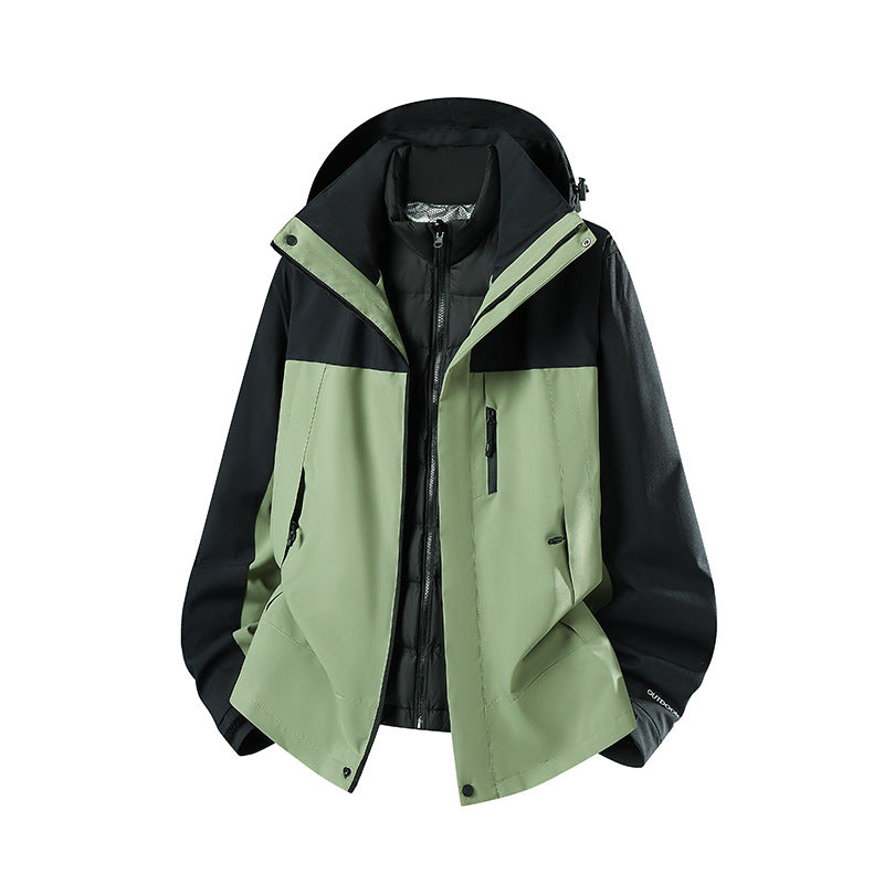 Women's Two-Piece Softshell Parka with Removable Quilted Inner Jacket Mune Fashion
