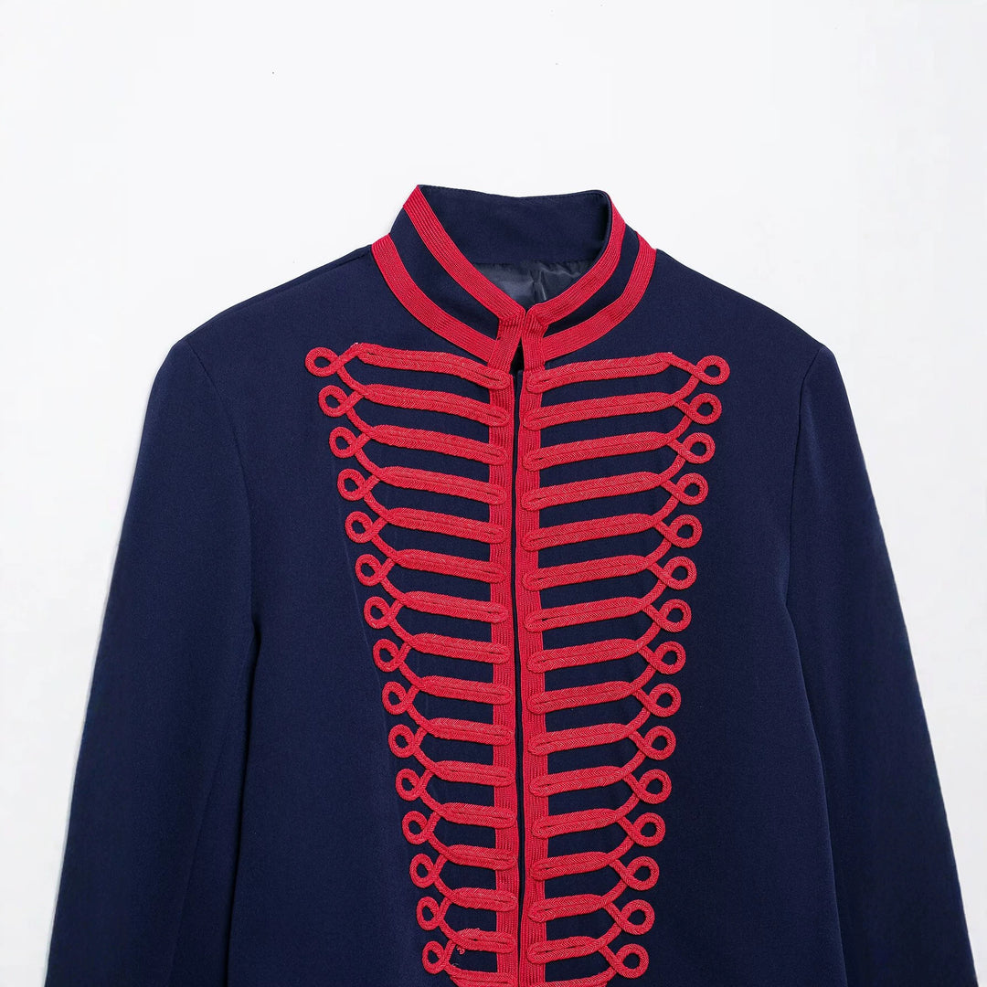 Women's short jacket in hussar style with decorative cord embellishment Mune Fashion