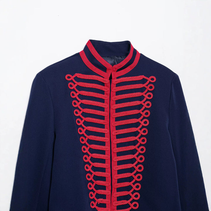 Women's short jacket in hussar style with decorative cord embellishment Mune Fashion