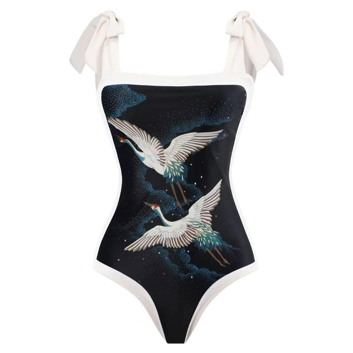 Women's one-piece swimsuit with asymmetrical cut and elegant palazzo pants Mune Fashion