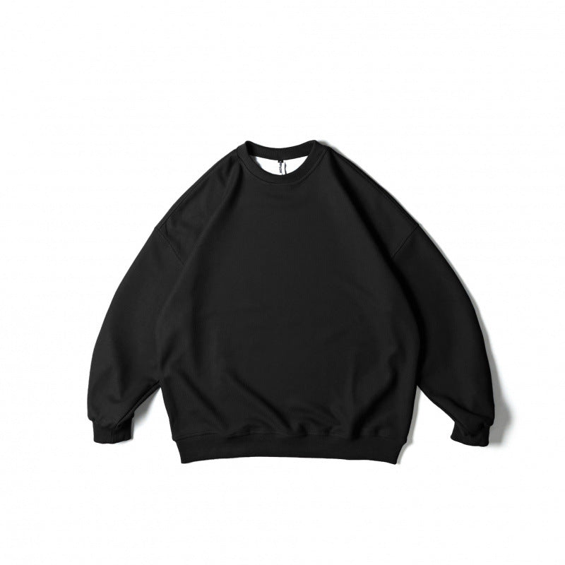 Unisex Loose-Fit Sweatshirt with Waffle Structure, Crew Neck and Ribbed Cuffs Mune Fashion