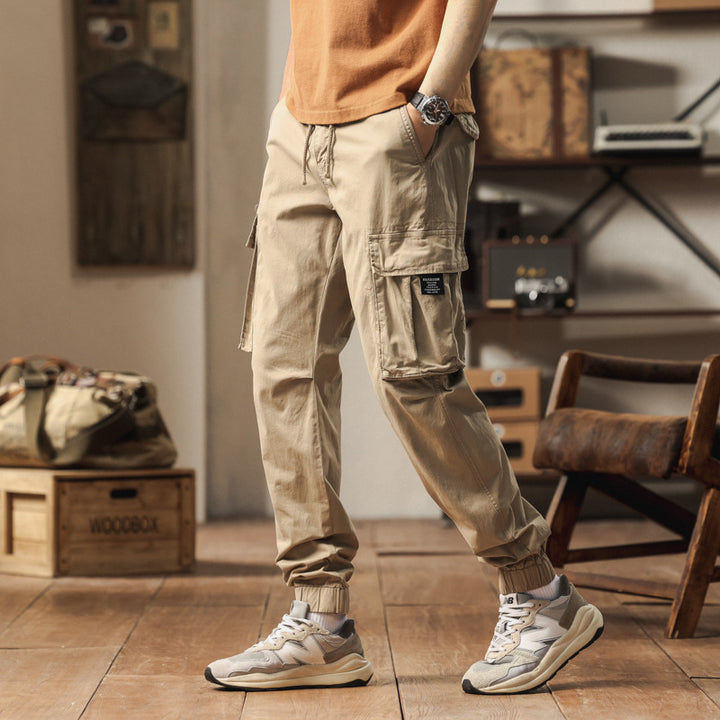 Herren Cargo-Jogger im technischen Utility-Design mit elastischem Tunnelzugbund und Mehrfachtaschen Mune Fashion