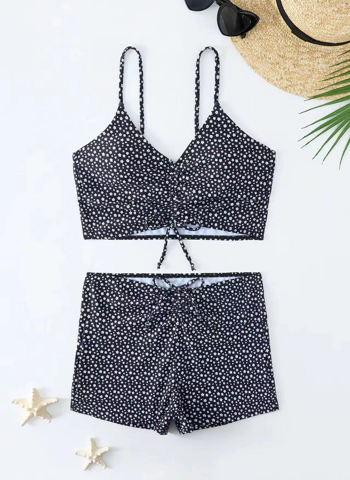 Women's bikini with floral ruffle design and adjustable straps Mune Fashion