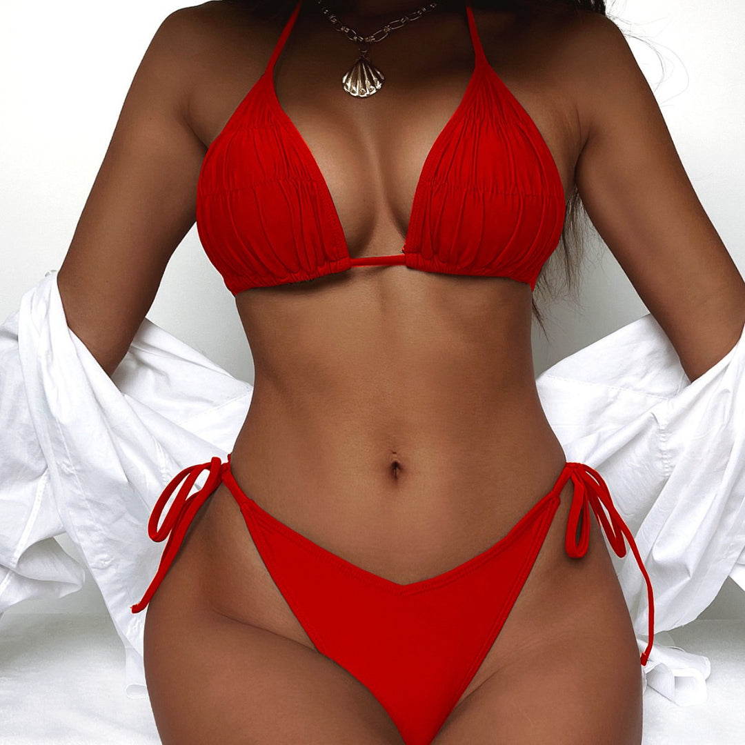 Women’s Triangle Bikini with fine ruffle detail Mune Fashion