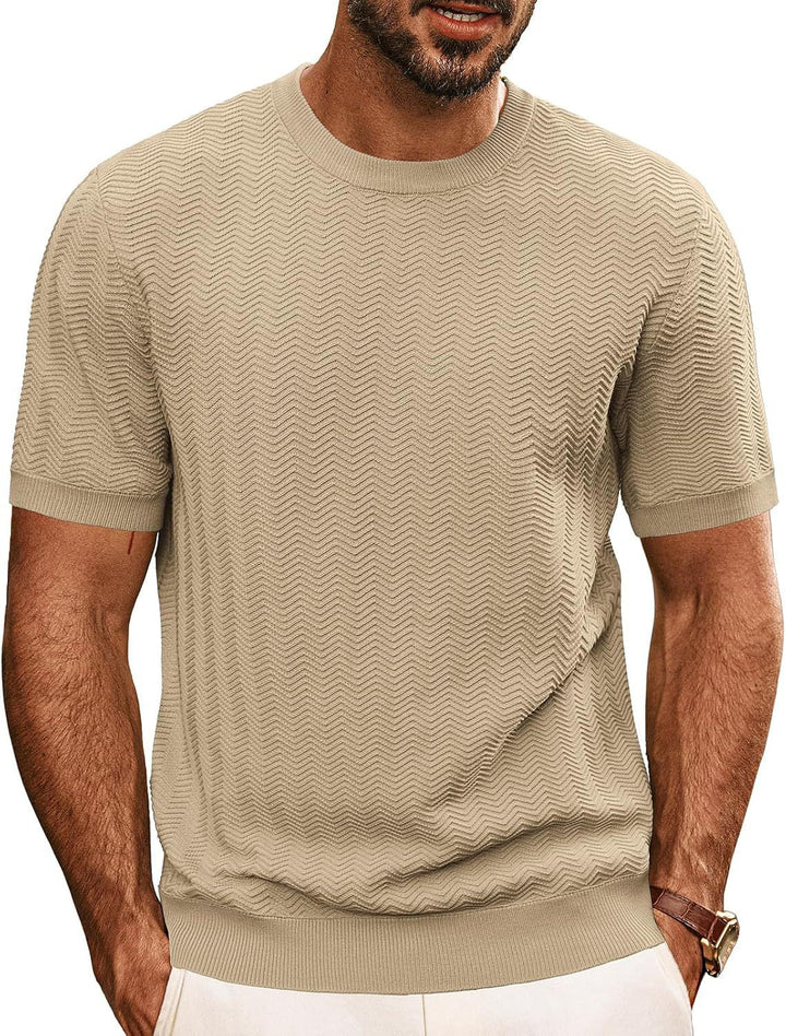 Men's structured round neck T-shirt Mune Fashion