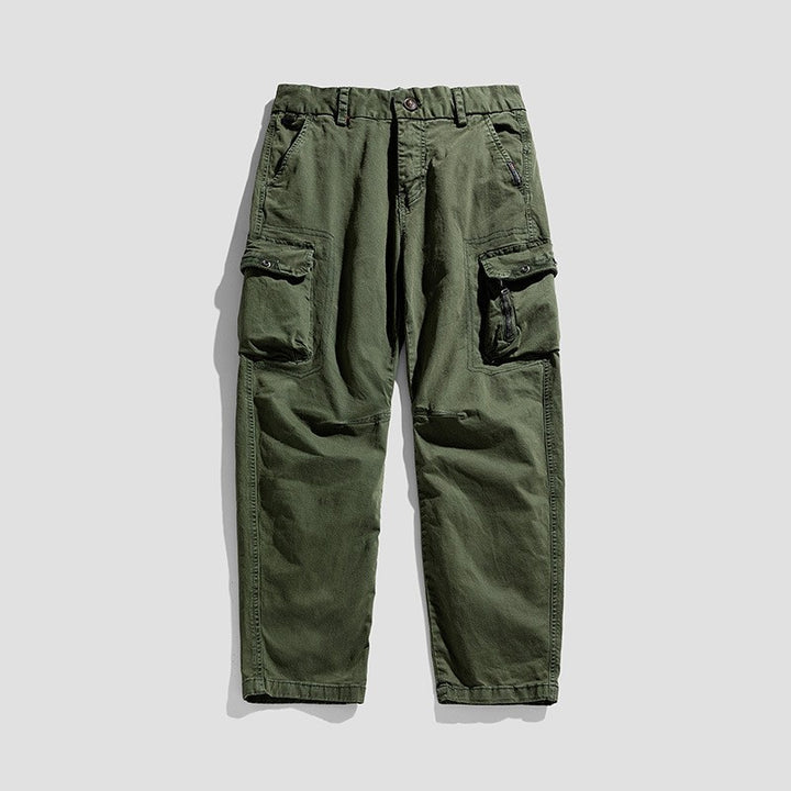 Men's Robust Utility Cargo Pants with Multiple Pockets and Reinforced Knee Areas Mune Fashion