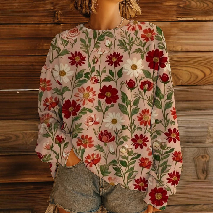 Women GMune Fashionlümter Oversize Sweatshirt Pullover with Round Neck and Balloon Sleeves Mune Fashion