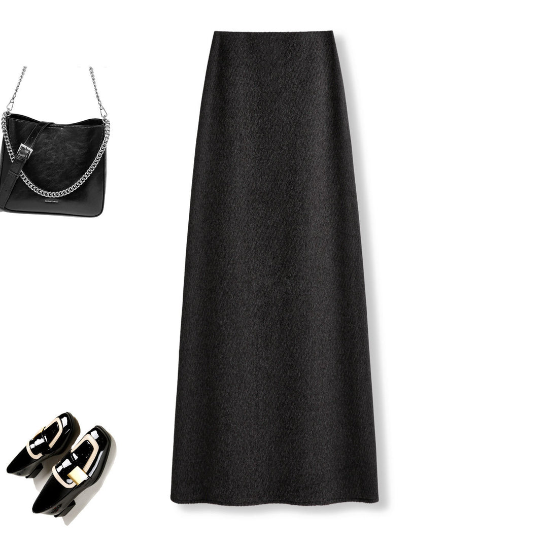 Women Elegant Maxi Skirt made of high-quality wool blend Mune Fashion