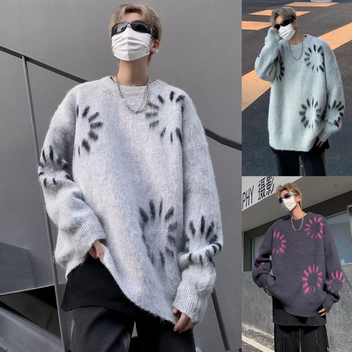 Unisex chunky knit sweater with graphic pattern Mune Fashion
