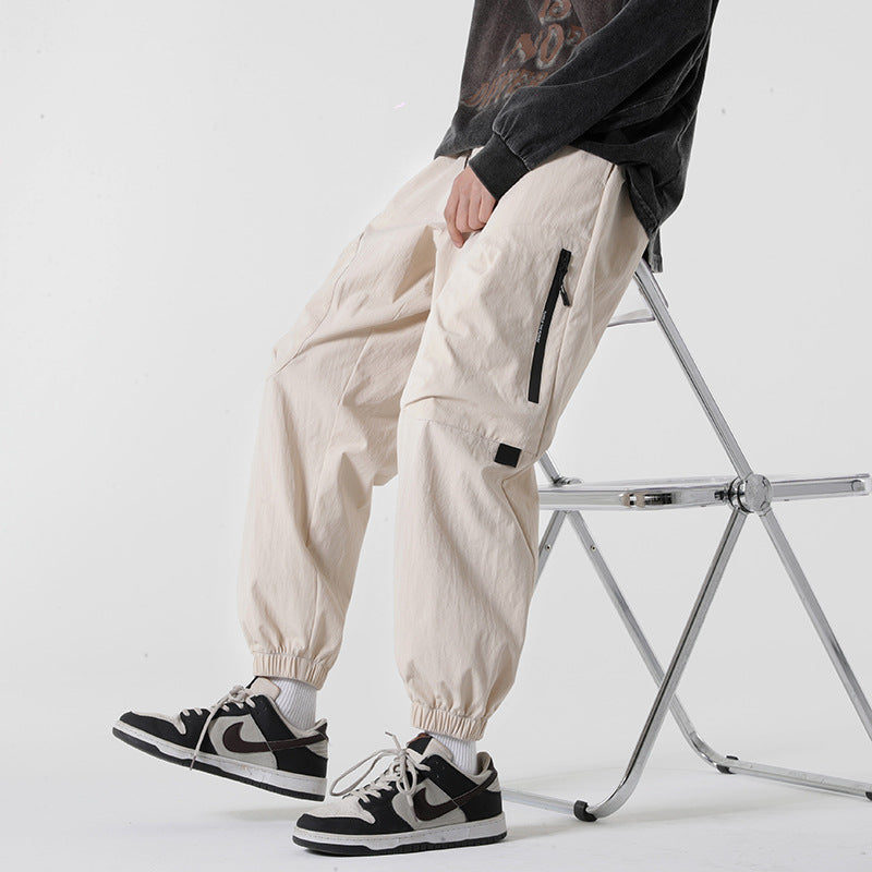 Men's Baggy-Tech-Cargo-Pants with Ripstop Nylon, Knee Inserts & Elastic Cuffs Mune Fashion