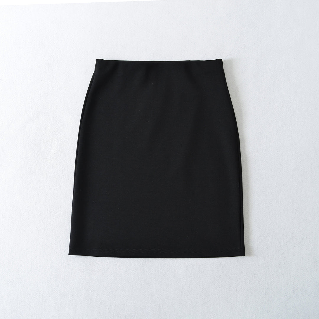 Women's Fitted Jersey Pencil Skirt with High Waist and Stretchy Comfort Material Mune Fashion