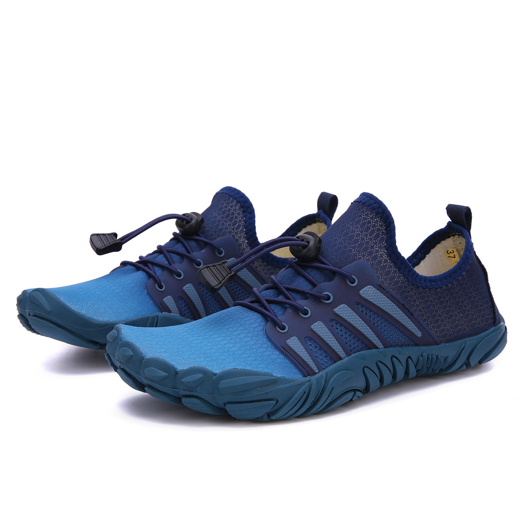 Women's flexible barefoot water shoe with perforated quick-drying construction and non-slip tread sole Mune Fashion
