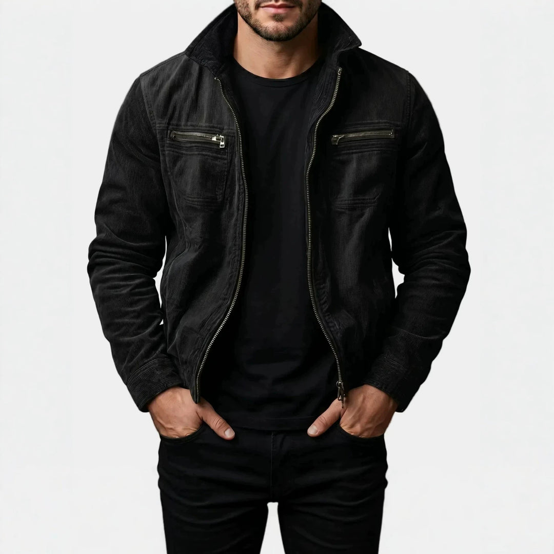 Men's Fashion Transitional Utility Jacket with Zipper