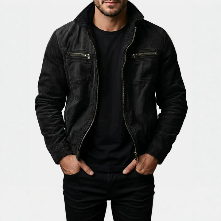 Men's Fashion Transitional Utility Jacket with Zipper