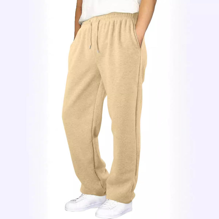 Men's nan Relaxed-Fit Sweatpants with straight leg fleece lining and elastic drawstring waistband Mune Fashion