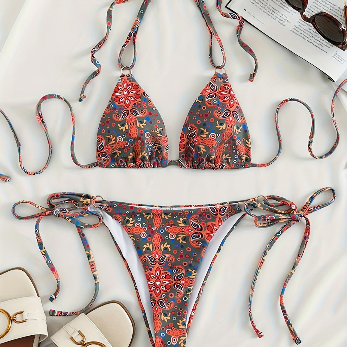 Women's bikini set with adjustable straps and modern lacing details Mune Fashion