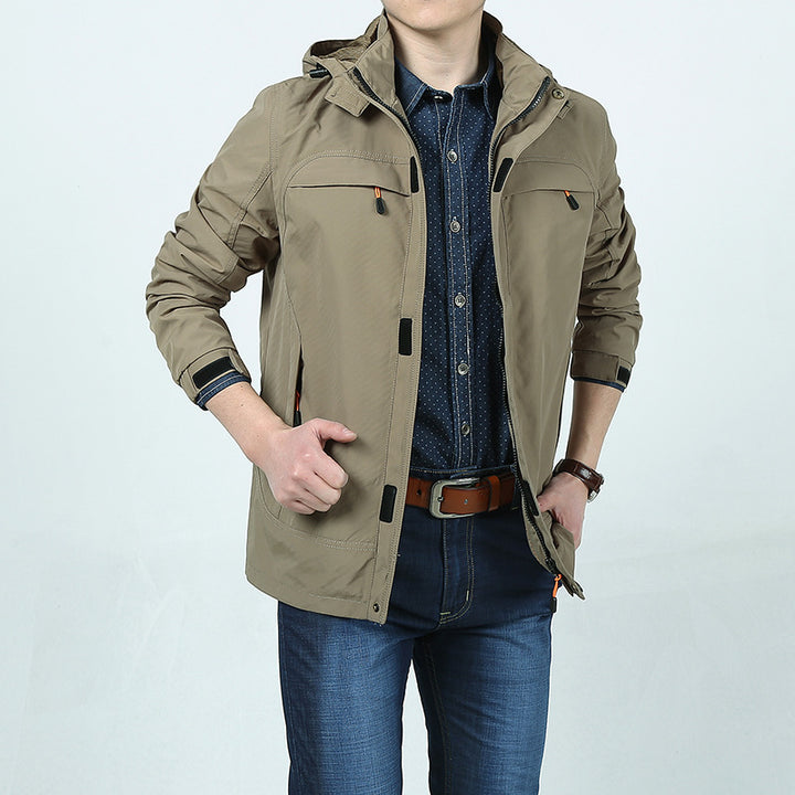 Men's Modern Softshell Field Jacket with Hood, Breathable Stretch and Organizer Pockets Mune Fashion