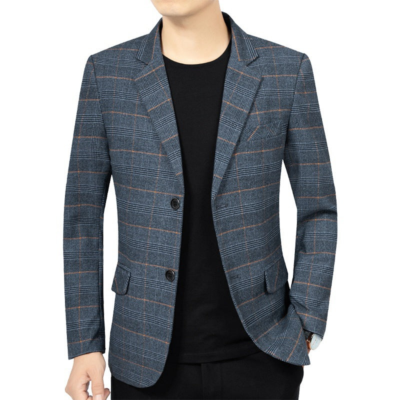 Men's Checkered Slim-Fit Blazer Mune Fashion