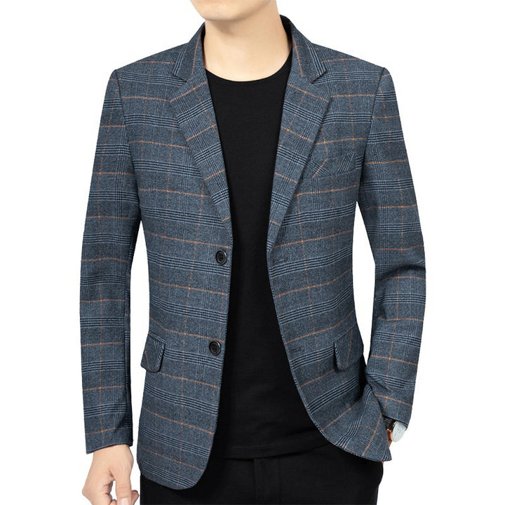 Men's Checkered Slim-Fit Blazer Mune Fashion