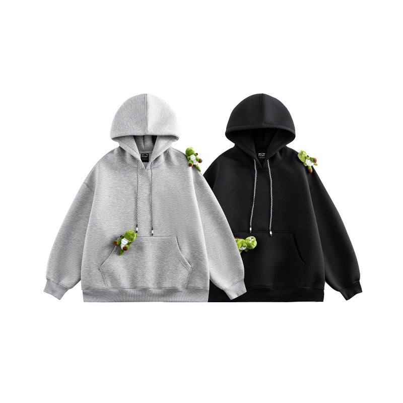 Unisex Oversize Hoodie made of French Terry with kangaroo pocket and removable plush pendant Mune Fashion
