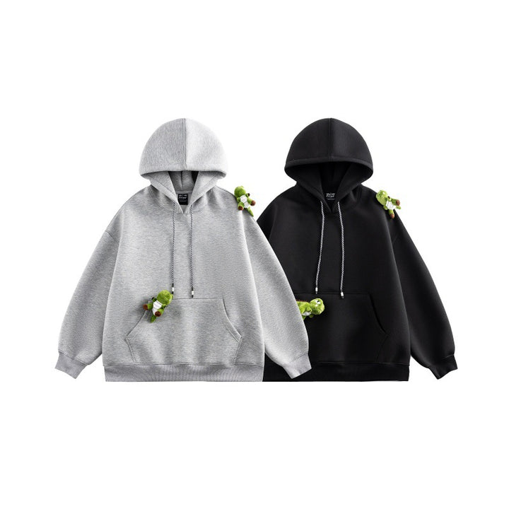 Unisex Oversize Hoodie made of French Terry with kangaroo pocket and removable plush pendant Mune Fashion