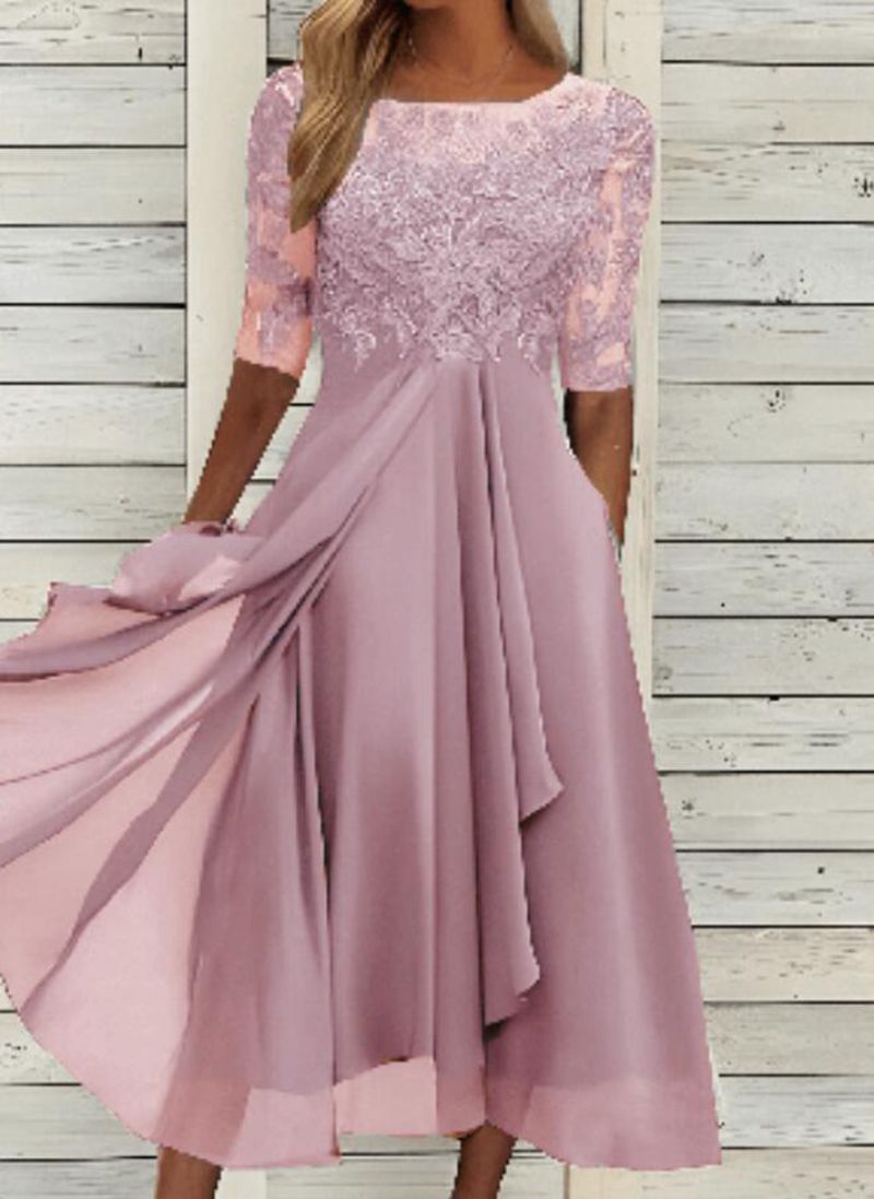 Mune | Chiffon Midi Dress for Women Airy & Graceful