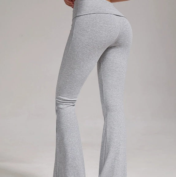 Women's high-waisted stretch flare yoga pants with shaping waistband Mune Fashion