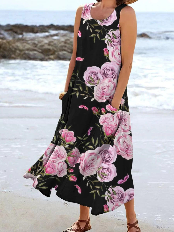 Ladies Max Dress with Floral Design Mune Fashion