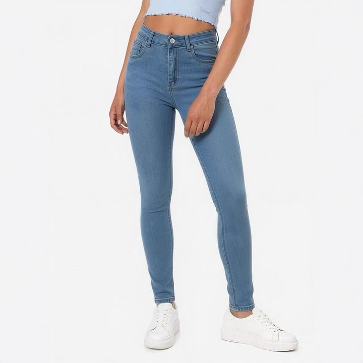 Women's high-waisted skinny jeans with shaping stretch and ankle-length fit Mune Fashion