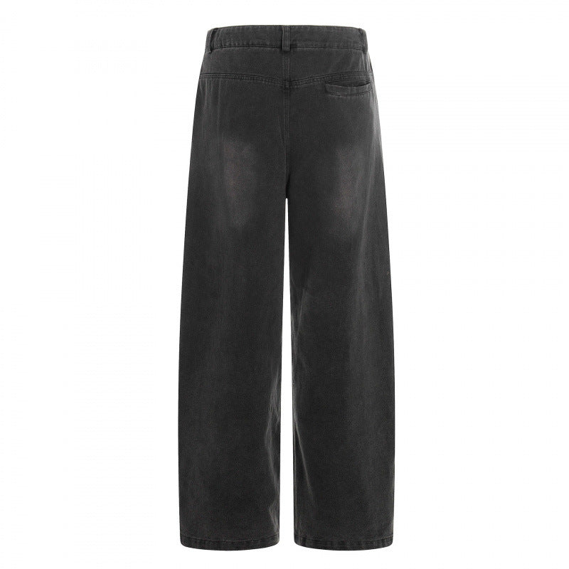 Women's high-cut wide-leg jeans in utility style with patch pockets Mune Fashion