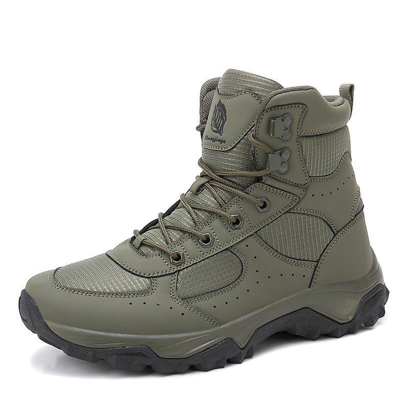 Men's Robust Trekking and Duty Boots with Ankle Support and Treaded Rubber Sole Mune Fashion