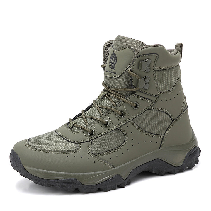 Men's Robust Trekking and Duty Boots with Ankle Support and Treaded Rubber Sole Mune Fashion