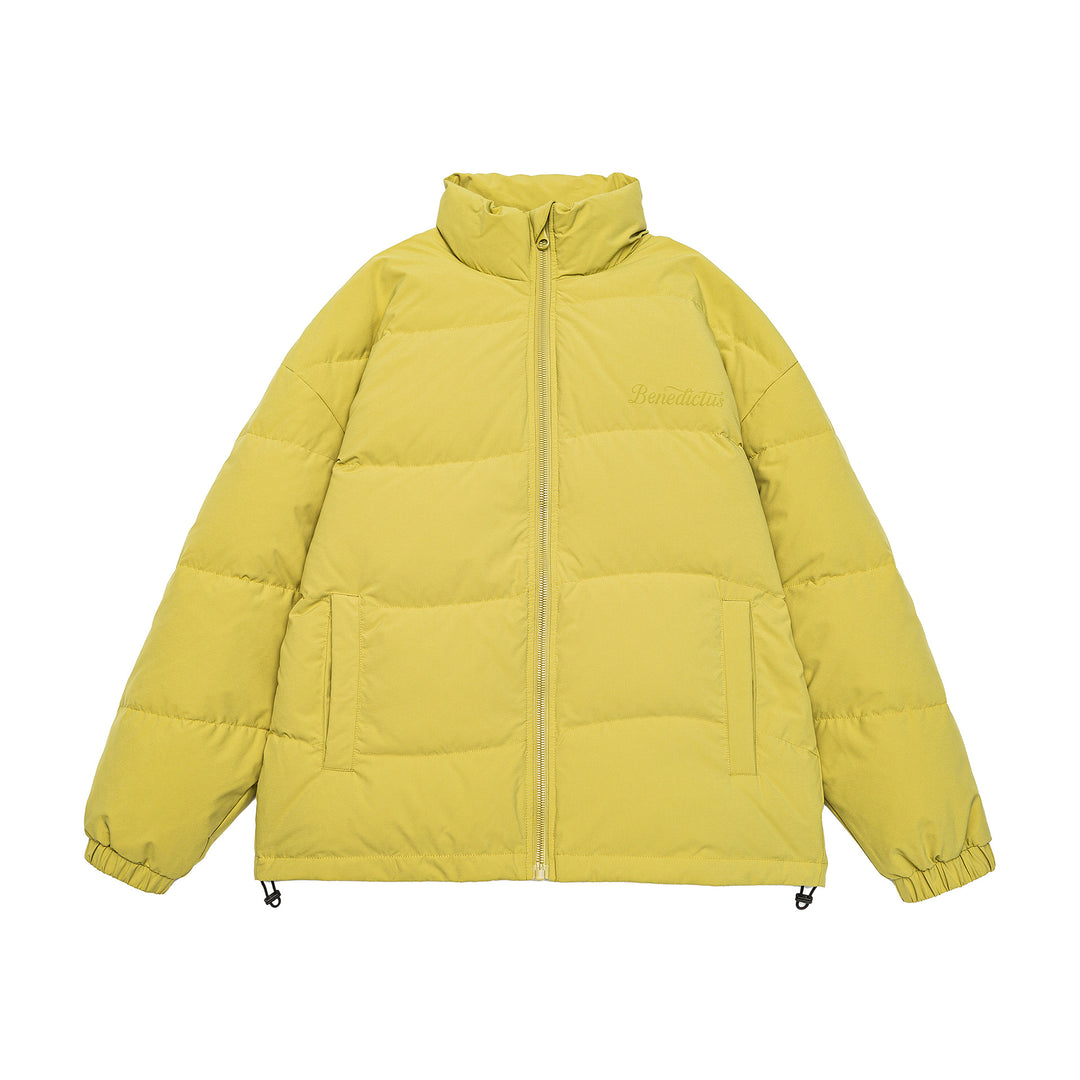 Women's Boxy Quilted Puffer Jacket with High Stand Collar, Drawstring and Elastic Cuffs Mune Fashion