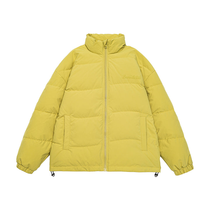 Women's Boxy Quilted Puffer Jacket with High Stand Collar, Drawstring and Elastic Cuffs Mune Fashion