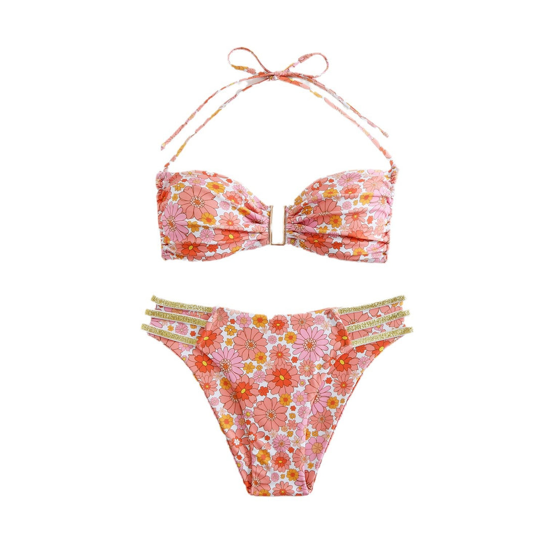 Women Bikini Set with fashionable ruffles and adjustable straps Mune Fashion
