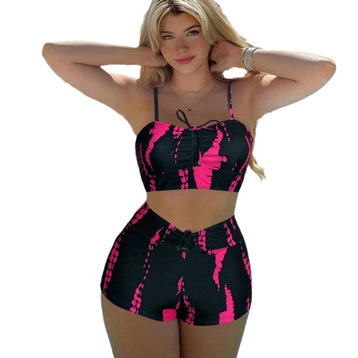 Women's sporty bikini set with high-cut bottom and stylish top Mune Fashion