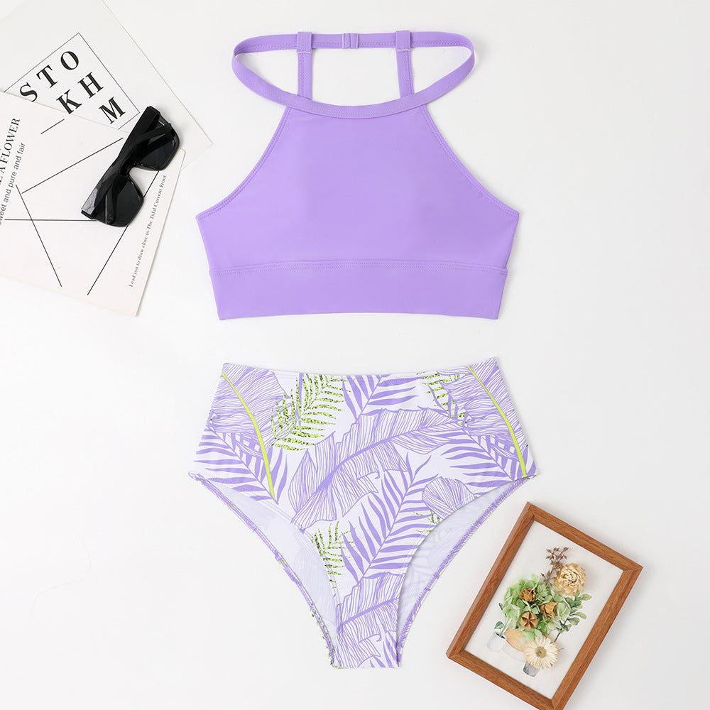 Women’s bikini set with high-cut bottoms and sporty top Mune Fashion