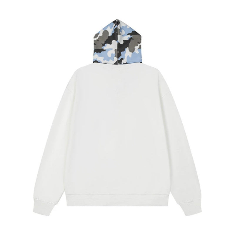Women's hoodie sweatshirt with extra-long scarf look and front zip Mune Fashion