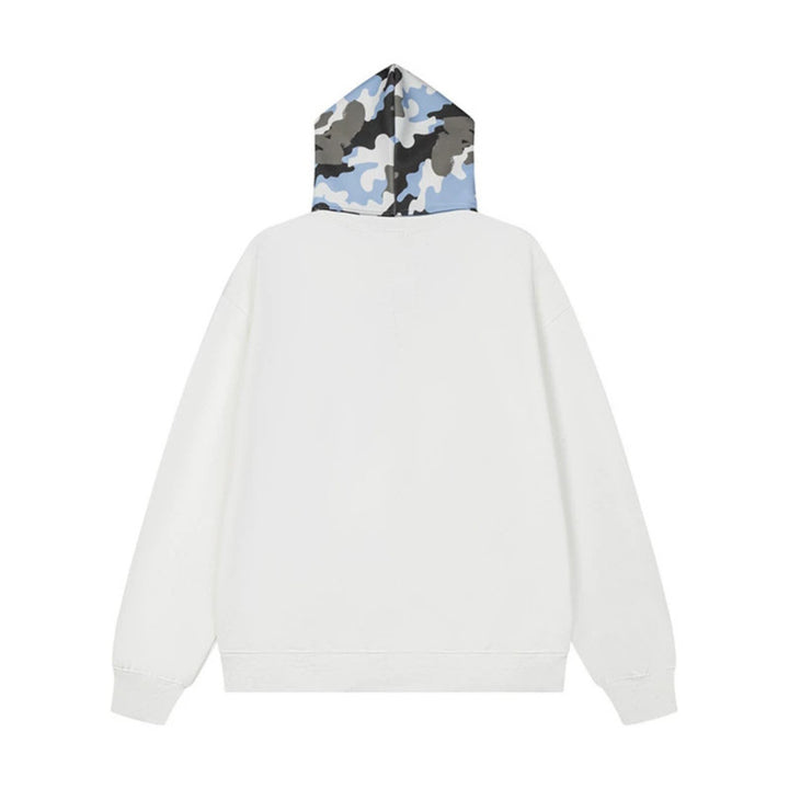 Women's hoodie sweatshirt with extra-long scarf look and front zip Mune Fashion
