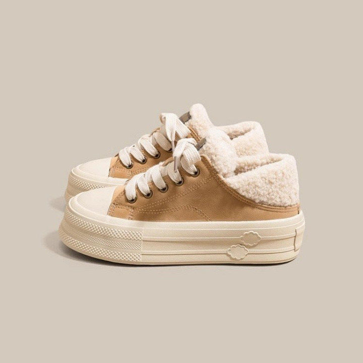 Women's Winter Sneakers with Cozy Lining and Non-Slip Sole Mune Fashion