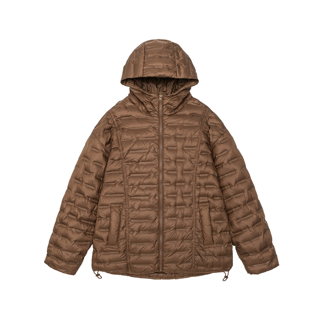 Men's Ultralight Quilted Insulation Jacket with Hood and Adjustable Hem Mune Fashion