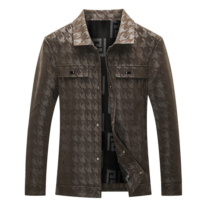 Men's fashion jacket with check pattern Mune Fashion