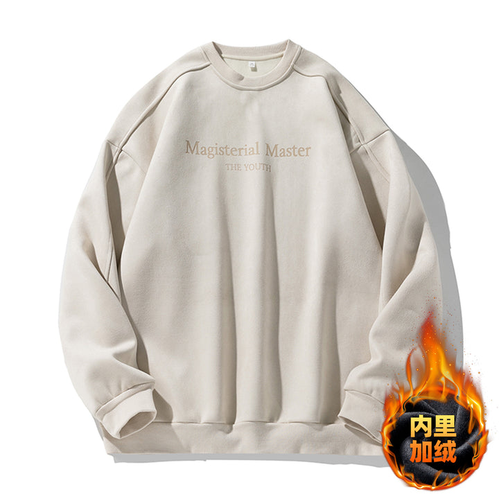 Unisex Oversize Sweatshirt with velvety fleece look and tonal front print Mune Fashion