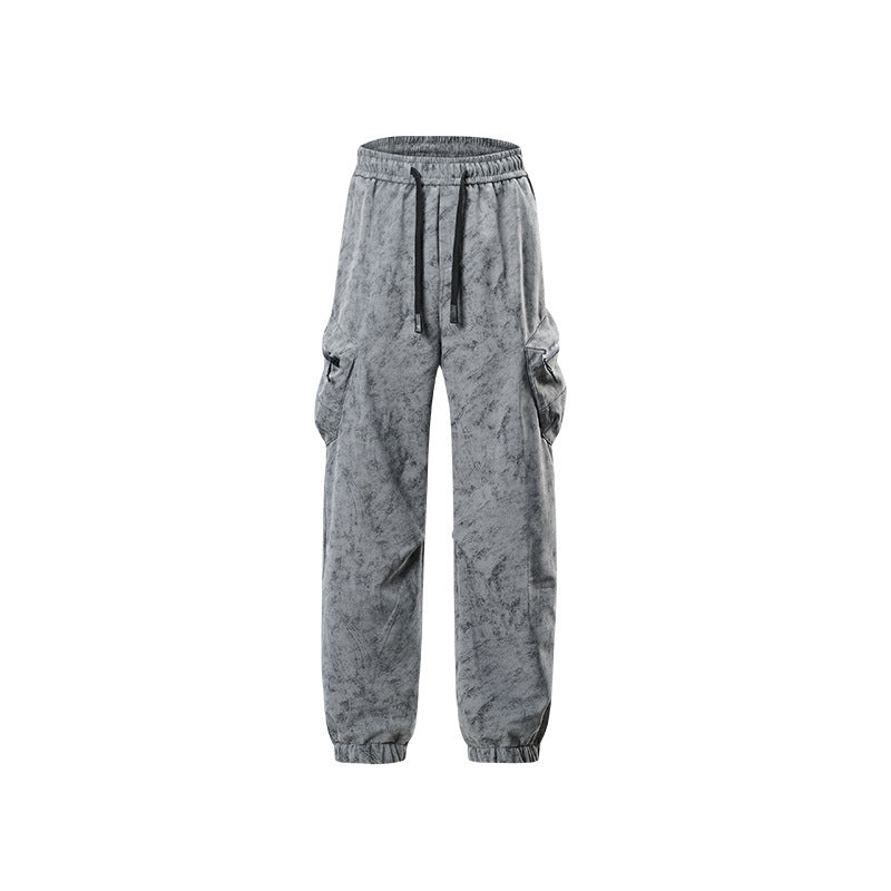 Damen Übergangs‑Cargohose im Vintage‑Wash mit elastischem Komfortbund und Multifunktionsseitenstaschen Mune Fashion