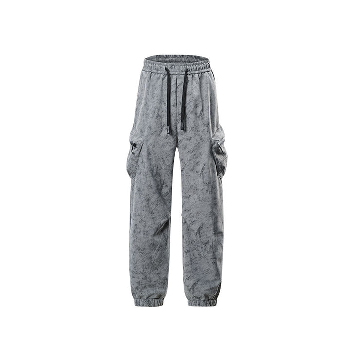 Damen Übergangs‑Cargohose im Vintage‑Wash mit elastischem Komfortbund und Multifunktionsseitenstaschen Mune Fashion
